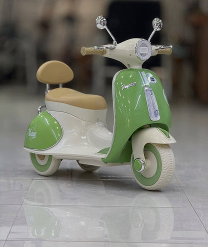 🛵 Moto Électrique Vintage Vespa pour Enfants –دراجة فيسبا كهربائية للأطفال –🛵