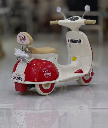 🛵 Moto Électrique Vintage Vespa pour Enfants –دراجة فيسبا كهربائية للأطفال –🛵