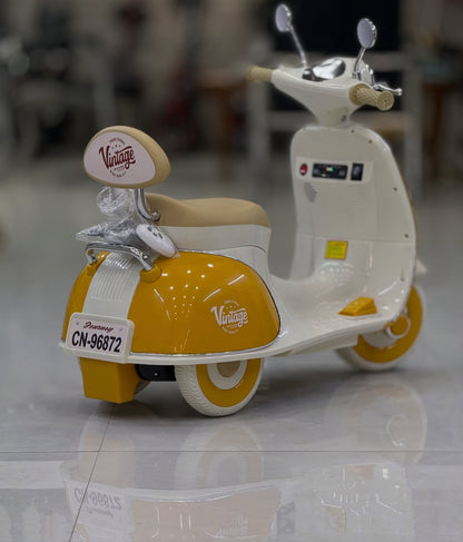 🛵 Moto Électrique Vintage Vespa pour Enfants –دراجة فيسبا كهربائية للأطفال –🛵