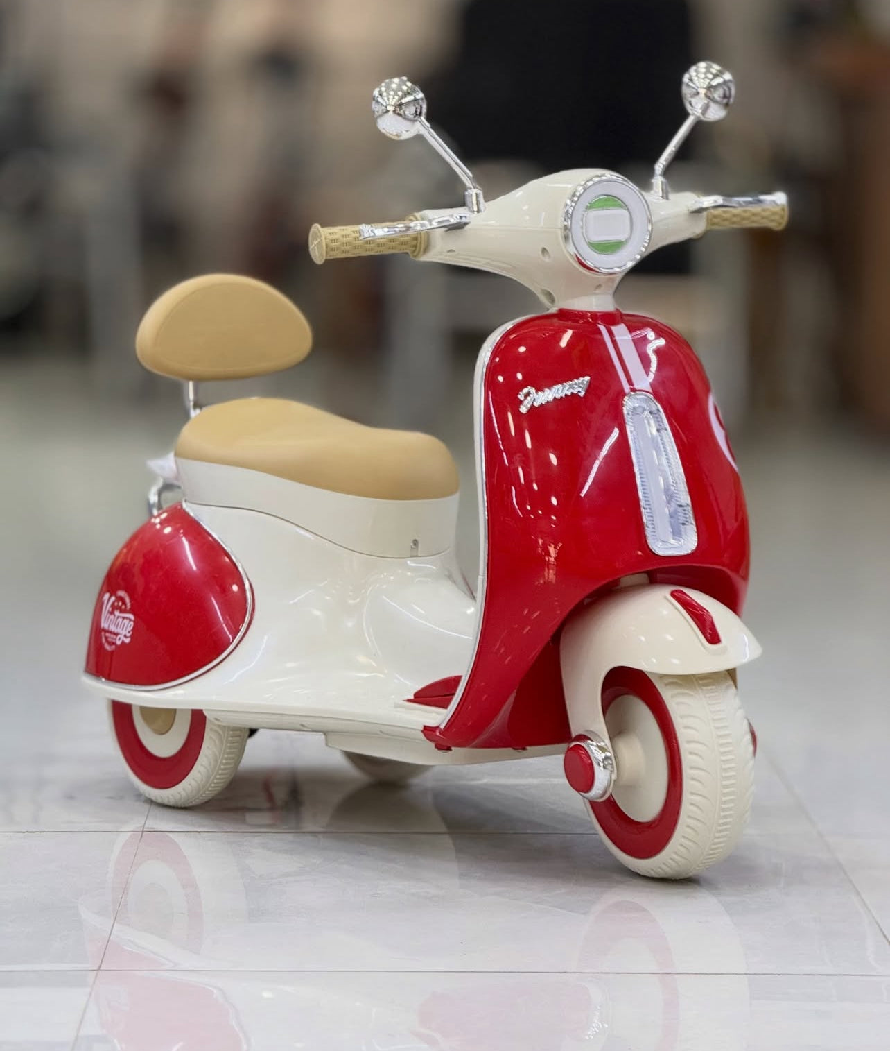 🛵 Moto Électrique Vintage Vespa pour Enfants –دراجة فيسبا كهربائية للأطفال –🛵