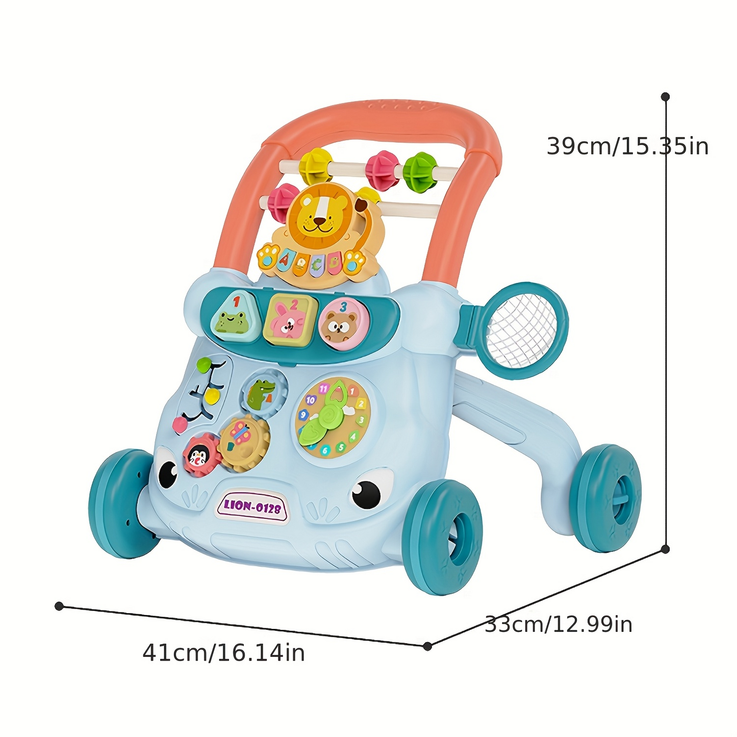 مشاية أطفال تعليمية مع مركز أنشطة | Trotteur Bébé Éducatif avec Centre d’Activités – Assis à Debout, à Pousser, pour Garçons et Filles, Matériau ABS, Rose & Gris, Développement de l’Enfant