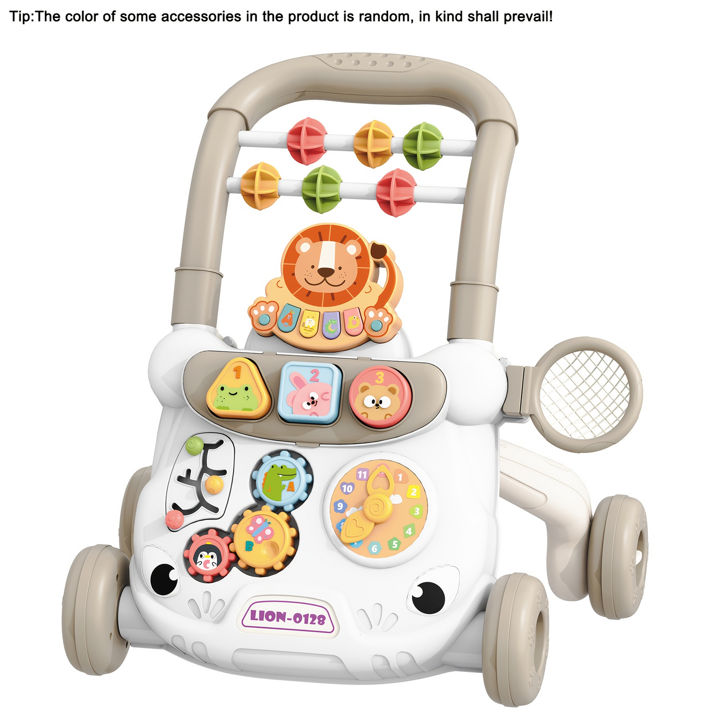 مشاية أطفال تعليمية مع مركز أنشطة | Trotteur Bébé Éducatif avec Centre d’Activités – Assis à Debout, à Pousser, pour Garçons et Filles, Matériau ABS, Rose & Gris, Développement de l’Enfant