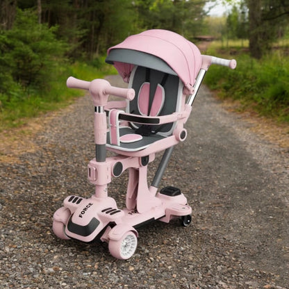 🛴✨ Trottinette Poussette 6-en-1 Multifonction - Pliable, Musicale,lumineuse, Confortable et Sécurisée pour Votre Enfant 🌟