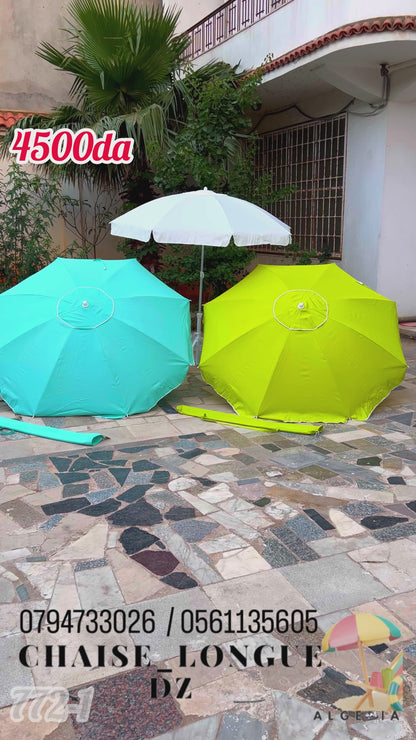 Parasol de plage en aluminium tres solide avec pochette