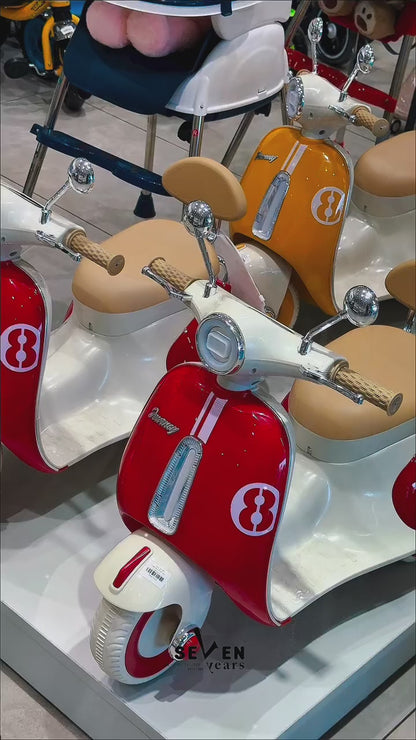🛵 Moto Électrique Vintage Vespa pour Enfants –دراجة فيسبا كهربائية للأطفال –🛵